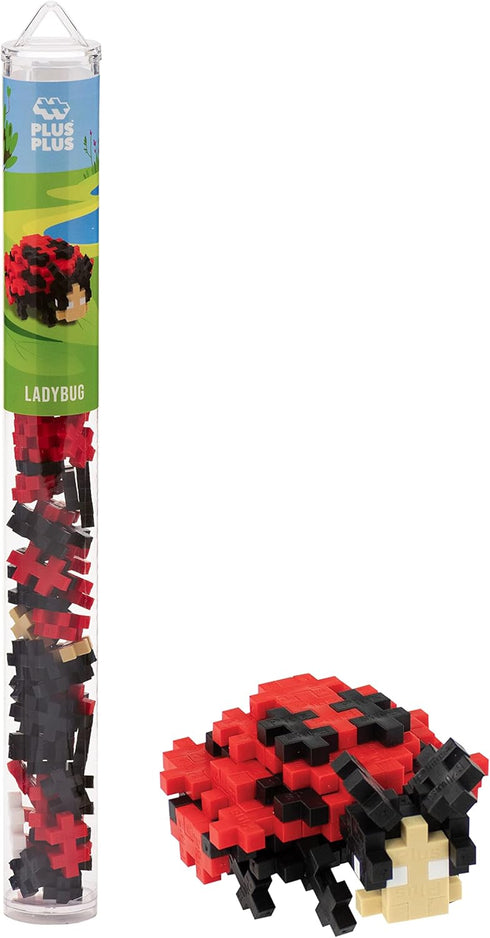 PLUS PLUS - Ladybug - 70 Piece, Construction Building Stem/Steam Toy, Interlocking Mini Puzzle Blocks for Kids, Mini Maker Tube...