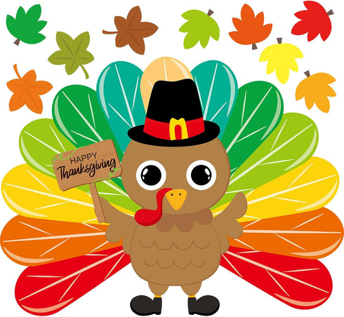 Turkey Bulletin Board Decoration Set Thanksgiving Turkey Cutouts Fall Classroom Decor School Supplies...