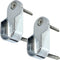 Oval Closet Rod End Supports | Screw on Type | 15mm x 30mm | Polished Chrome | 2 Pack...