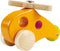 Hape Little Copter Wooden Toy Toddler Play Vehicle, L: 5, W: 2.6, H: 3.5 inch , Yellow...