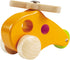 Hape Little Copter Wooden Toy Toddler Play Vehicle, L: 5, W: 2.6, H: 3.5 inch , Yellow...