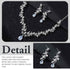 Rhinestone Jewelry Set Silver Sparkly Crystal Prom Necklace Jewelry for Women...