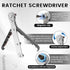 Mini Ratchet Set, 5-Piece 1/4 Ratchet Right Angle Screwdriver, 36-Tooth Bidirectional Ratcheting Wrench Bit Ratchet for Tight Spaces, Hand Tool wi...