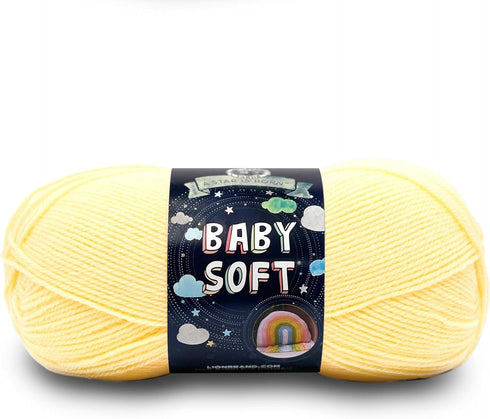 Lion Brand Yarn (1 Skein) Babysoft Baby Yarn Yarn, Lemonade...