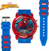 Marvel Spider-Man Kids' LCD Watch – Flashing LED Bullet Band, Digital Time Display, Red & Blue Design, Durable Plastic Case, Adjustable Silicone S...