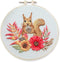 Awesocrafts Embroidery Kit, Squirrel, Animals Plants Flowers Full Range of Embroidery Starter Kits for Beginners Adults Kids DIY Handmade Easy Pat...