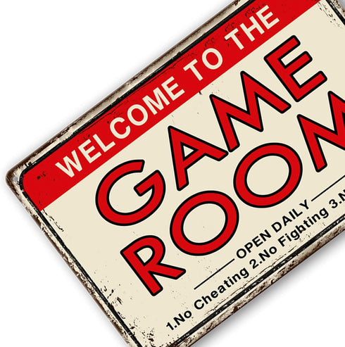 Video Game Room Accessories and Decor Retro Arcade Tin Signs Billiard Theater Powder Room Wall Decor Home Gaming Art Poster Gamer Decorations 8×12...