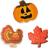 3 Pcs Thanksgiving Maple Leaf & Pumpkin 4.5'', 4'', 3.6'' Fall Cookie Cutters...