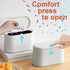 Mini Desk Trash Can with Lid with 90 Pcs Trash Bag, Lint Bin 0.5 Gallon Countertop Waste Bin for Table Tiny Garbage Can for Office Bedroom (White)...