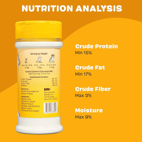 Barkbox – Cheesy Does It! – Dry Dog Food Toppers with High Protein, Limited Ingredients – Meal Flavor Enhancer for Large & Small Breeds – 2.5 Oz...