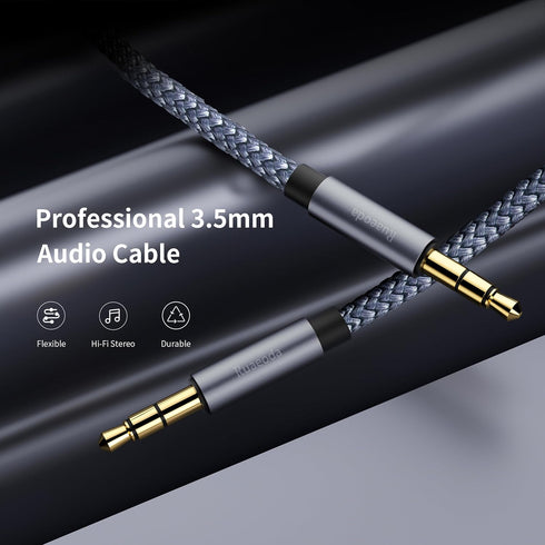 Aux Cord 20 ft,3.5mm Audio Cable Male to Male Stereo Hi-Fi Sound Nylon Braided aux to aux 1/8 Cable for Headphones Car Home Stereos Speakers Table...