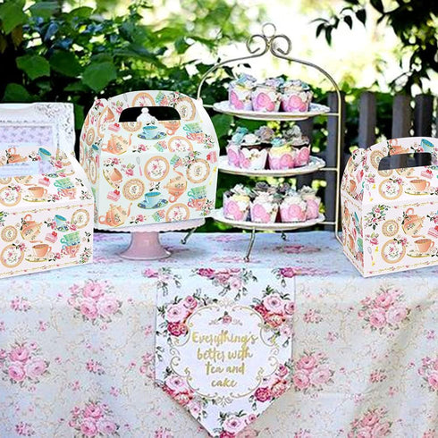 12 PCS Tea Party Favor Boxes Lets Tea Party Party Supplies Lets Tea Party Favor Bags Tea Party Time Party Supplies Tea Party Supplies Tea Party Su...