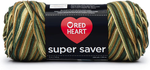 Red Heart Super Saver Economy Yarn, Woodsy Print......