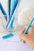 eco-friendly pen - crafted from 100% recycled paper, plastic-free, black Ink, pack of 10, Blue Lagoon set...