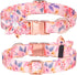 Dog Collar, Girl Dog Collar Puppy Collar Floral Pattern Dog Collar Cute Dog Collar with Detachable Rhinestone Flower for Female Dogs Small Medium ...