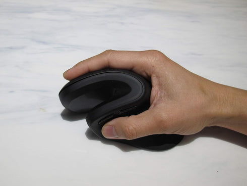 MOJO Perfect Grip Dual Mode Silent Vertical Ergonomic Mouse - Bluetooth/Wireless Optical Mouse w/Adjustable Sensitivity and Quiet Buttons...