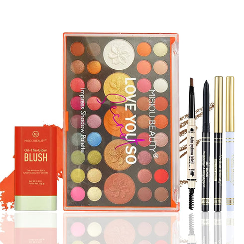 Makeup Kit All-in-one Makeup Set for Girls Women Starter Cosmetics Kit, Include 41 Colors Eyeshadow Palette, Eyebrow Pencil, Blush, Gift Box Makeu...