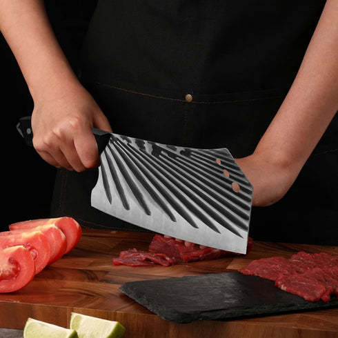 BLADESMITH Cleaver Knife, Full Tang Chinese Kitchen chef knife chopper, Forged High Carbon Steel Blade and Ergonomic Handle,2023 Gifts Ultra Sharp...