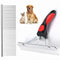 Grooming Rake Undercoat Brush for Dogs Long Hair, Tooth Stainless Steel Dog Comb, Deshedding Tool Set Husky Long-haired Cats, 2 Piece...