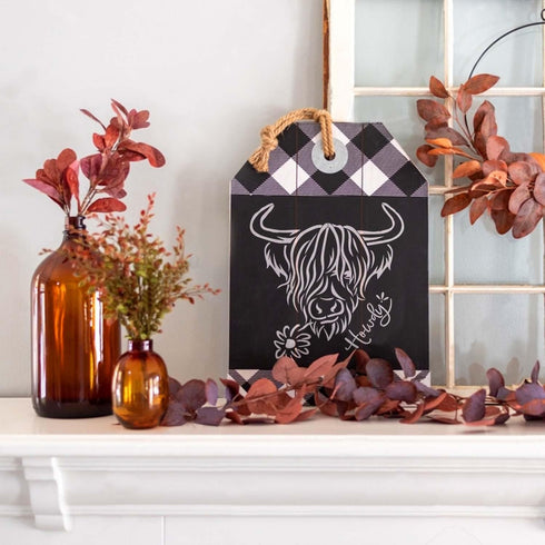GSS Designs Highland Cow Stencils 12x12Inch Heifer Stencils Farmhouse Craft Stencils Cow Stencils for Painting on Wood Wall Furniture Crafts...
