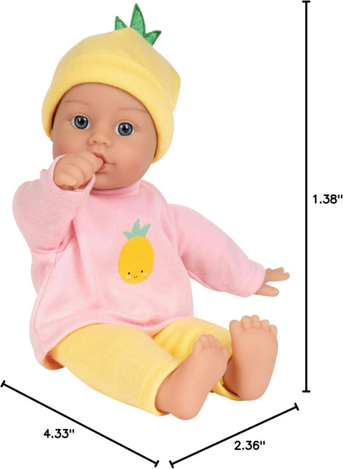 ADORA 11" Soft Cuddly Baby Doll with Blue Eyes, Blonde Hair, Bottle, Beanie, Pink/Yellow - Amazon Exclusive...