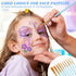 42 Pcs Face Paint Stencils Kits Includes 28 Reusable Facial Painting Stencils with 4 Stickers 10 Painting Brushes Plastic Tattoo Painting Template...