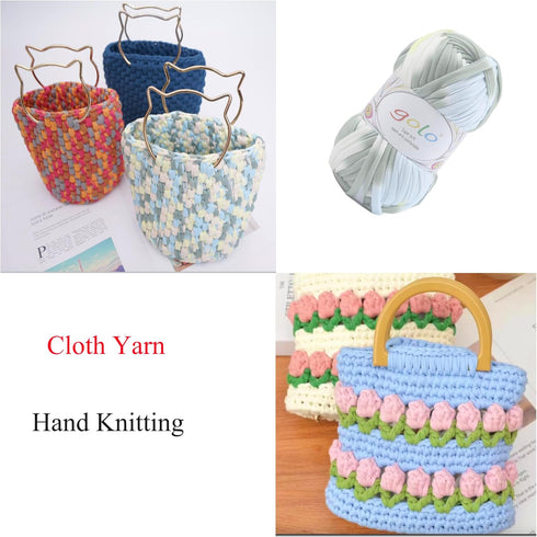 golo Yarn for Hand Knitting T-Shirt Yarn Tshirt Fabric Yarn for Beginners Cloth Yarn......