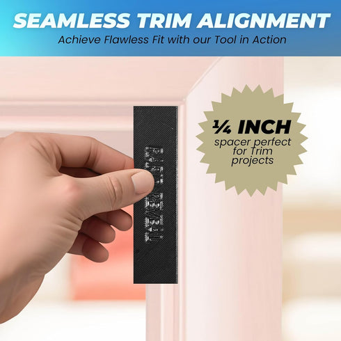 Trim Reveal Tool 1/4" - Precision Trim Gauge - Door Reveal Marking Tool - Non-Damaging Hard Plastic - Accurate Jamb Marking - Finish Carpentry & W...
