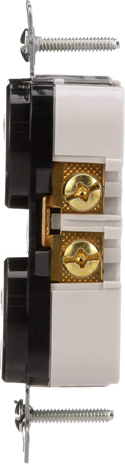 Eaton TRBR20BKBXSP 20-Amp 3-Wire 125-Volt Tamper Resistant Commercial Grade Duplex Receptacle 2-Pole, Black...