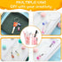 Hicarer 48 Pieces Resin Ice Cream Cup Charms Pendants Colorful Glass Fruit Drink Cup Bottle Charms Fruit Tea Mini Bottle Charm Pendants for DIY Ke...