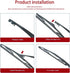 16" Rear Wiper Blade Silicone Replacement for Dodge Grand Caravan 2010-2008/Volkswagen Routan 2010-2009/Volvo C30 2013-2011 OEM Quality BACK Winds...