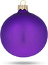 Set of 4 Matte Purple Glass Ball Christmas Ornaments 4 Inches...