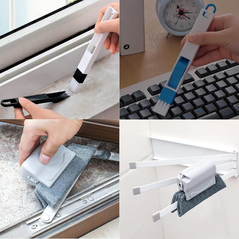 5Pcs Magic Window Cleaning Brush, Window Groove Cleaning Brush, Window Cleaning Brush, Crevice Cleaning Tool, Magic Gap Cleaning Brush, Window Tra...