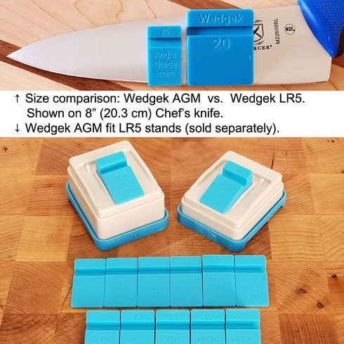 AGM Angle Wedges for Sharpening Knives 10 to 20 degrees, Blue...