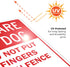Beware of Dog Do Not Put Fingers Thru Fence Sign, 10x14 Inches, Rust Free .040 Aluminum, Fade Resistant, Made in USA by Sigo Signs...