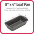GoodCook 8" x 4" Nonstick Steel Bread Loaf Pan, Multipurpose Nonstick Bread and Meatloaf Baking Pan, Gray...