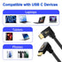 USB4 C Cable 90 Degree Right Angle USB C to USB C Cable 240W USB4.0 Type C Fast Charging Cable Support Thunderbolt 3 8K Video 40Gbps Data Transfer...