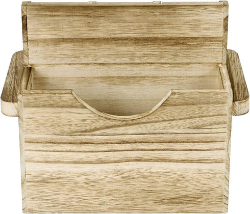 Ikee Design Wooden Flateware Utensil Caddy with Handles, Silverware Caddy, Fork and Spoon Holder ,Silverware Holder,Outdoor Utensil Holder, Silver...