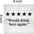Country Would Drink Here Again Farmhouse Canvas Print Wall Art Decor Humor Kitchen Bar Sign Painting Poster Plaque Rustic Home Decoration (8 X 8 i...