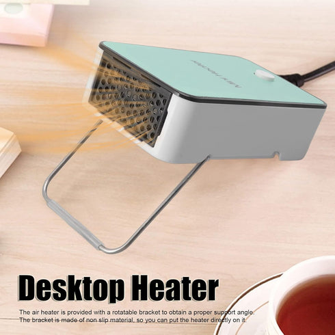 Mini Air Heater, Desktop Heater with Rotatable Bracket Cyan Mute Quick Heating Electric Air Warmer for Home Room Office (US Plug 110V)...