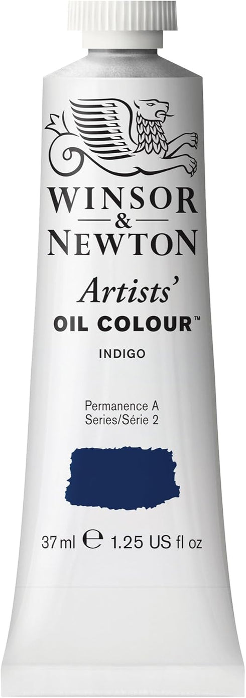 Winsor & Newton Artists' Oil Color, 37ml (1.25 oz) Tube, Indigo...