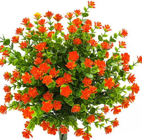 Artificial Flowers, Fake Outdoor UV Resistant Plants Faux Plastic Greenery Shrubs Indoor Outside Hanging Planter Home Kitchen Office Wedding, Gard...