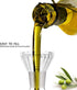 HAIZEEN 13 ounce/380 ml Olive Oil and Vinegar Dispenser Glass Cruet Decanter for Kitchen,Lab glassware seal handicraft Keeps Oil Fresh Longer,Soap...