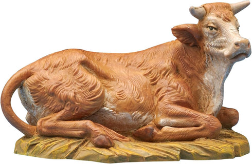 Fontanini by Roman Inc., Seated Ox, 5" Animals Collection, Nativity Figure and Accessories, Hand Sculpted and Painted...