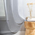 MYSTIC-HOME Sheer Curtains 45 Inch Length, Rod Pocket Voile Drapes for Living Room, Bedroom, Window Treatments Semi Crinkle Curtain Panels for Yar...