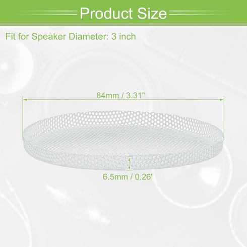 ACROPIX Universal 3 Inch Speaker Grills Mesh for Audio Subwoofer 84x6.5mm Grille without Frame White - Pack of 2......