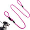 Multifunctional Figure 8 Padded Head Halter Walking Training Leather Stopper Slip Lead Dog Rope Leash (Hot Pink)...