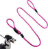 Multifunctional Figure 8 Padded Head Halter Walking Training Leather Stopper Slip Lead Dog Rope Leash (Hot Pink)...