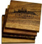 Cincinnati Coasters, Cincinnati Skyline Drink Coasters - Cincinnati Gifts & Souvenirs, Engraved Acacia Wood Coasters with Cincinnati Skyline Desig...
