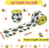KIMOBER 4 Rolls Bumble Bee Ribbon, Yellow Honeybee Wired Edge Burlap Ribbon for Wreaths,Gift Wrapping,Spring Summer Party Decoration(2.5in × 6.5Ya...
